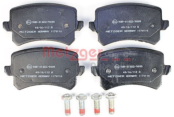 METZGER 1170116 Bremsbelagsatz, Scheibenbremse